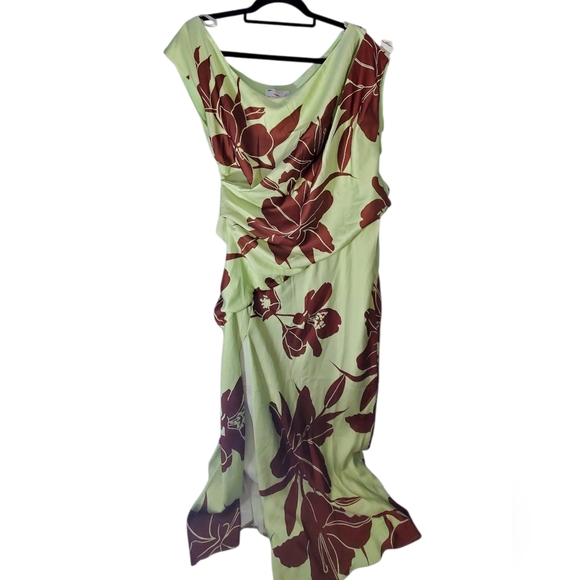 ASOS Dresses & Skirts - ASOS Green and Brown Floral Maxi Dress
